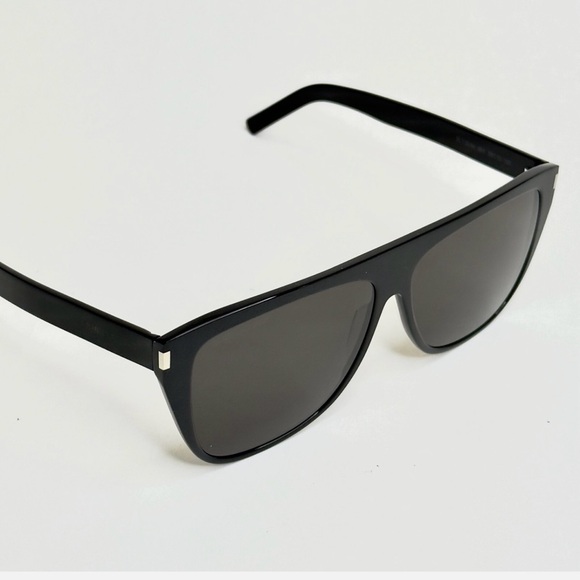 Yves Saint Laurent Other - SAINT LAURENT SL 1 SLIM 001 Black Gray Rectangular Unisex Mask Sunglasses SL1